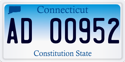 CT license plate AD00952