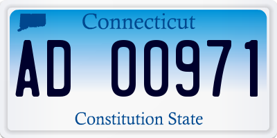 CT license plate AD00971