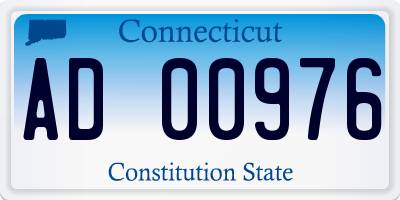 CT license plate AD00976