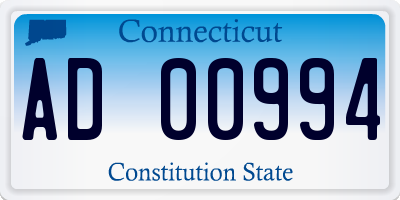 CT license plate AD00994