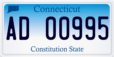 CT license plate AD00995
