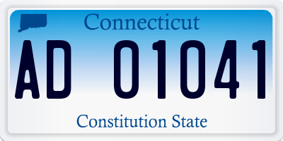 CT license plate AD01041
