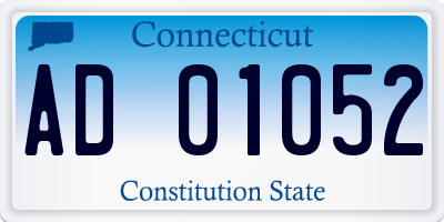 CT license plate AD01052