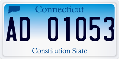 CT license plate AD01053