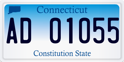 CT license plate AD01055