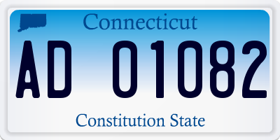 CT license plate AD01082