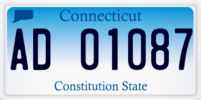 CT license plate AD01087