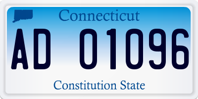 CT license plate AD01096