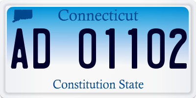 CT license plate AD01102