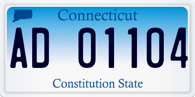 CT license plate AD01104