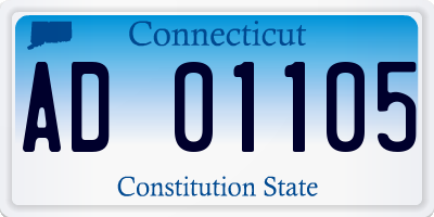 CT license plate AD01105