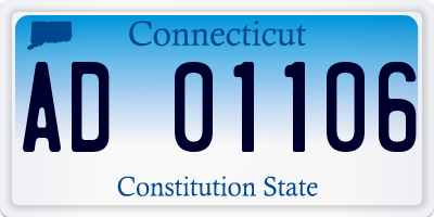 CT license plate AD01106