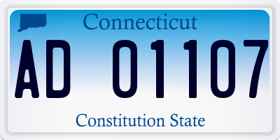 CT license plate AD01107