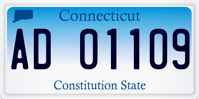 CT license plate AD01109