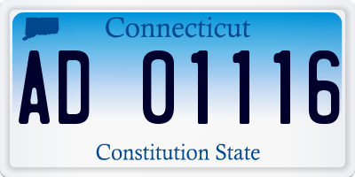 CT license plate AD01116