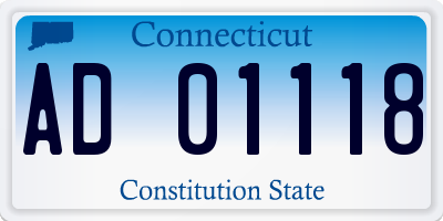 CT license plate AD01118