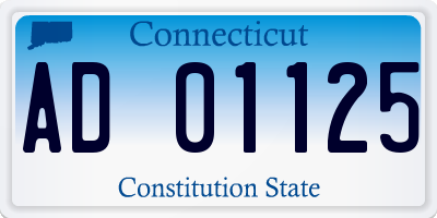 CT license plate AD01125