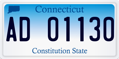 CT license plate AD01130