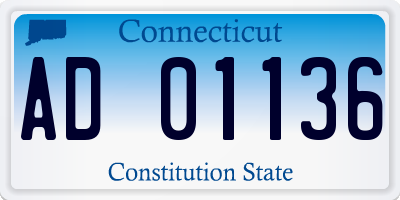 CT license plate AD01136