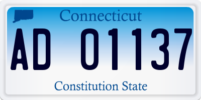 CT license plate AD01137
