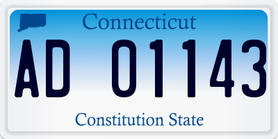 CT license plate AD01143