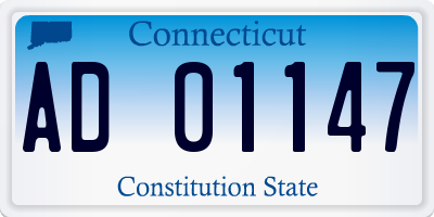 CT license plate AD01147