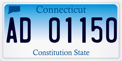 CT license plate AD01150