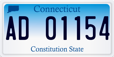 CT license plate AD01154