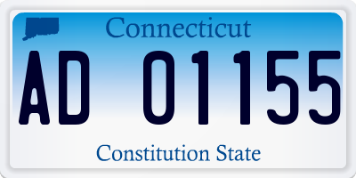 CT license plate AD01155