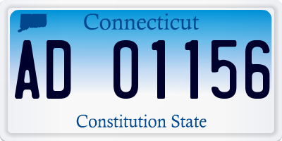 CT license plate AD01156
