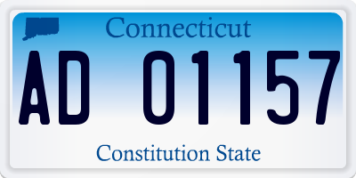 CT license plate AD01157