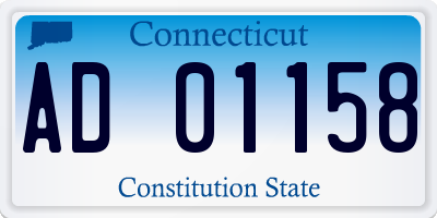 CT license plate AD01158
