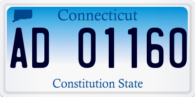 CT license plate AD01160