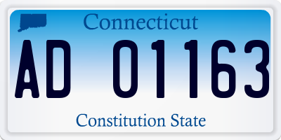CT license plate AD01163