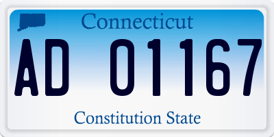 CT license plate AD01167