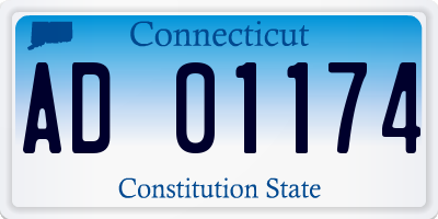 CT license plate AD01174