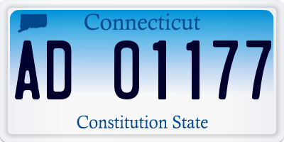 CT license plate AD01177