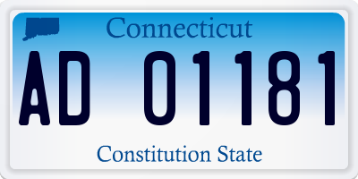 CT license plate AD01181