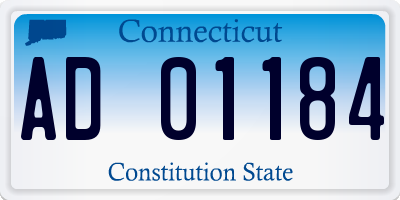 CT license plate AD01184