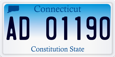 CT license plate AD01190