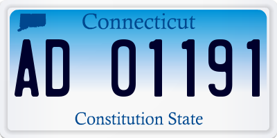 CT license plate AD01191