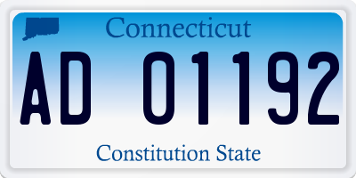 CT license plate AD01192