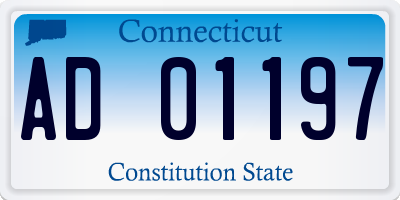 CT license plate AD01197