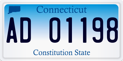 CT license plate AD01198