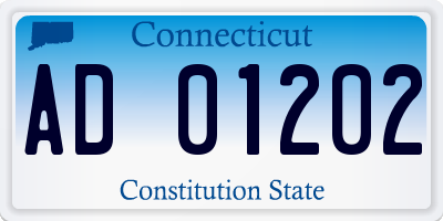 CT license plate AD01202