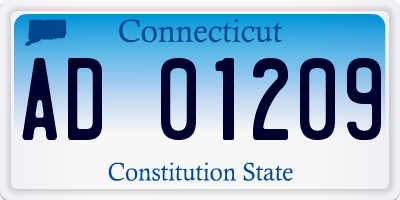 CT license plate AD01209