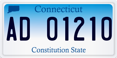 CT license plate AD01210