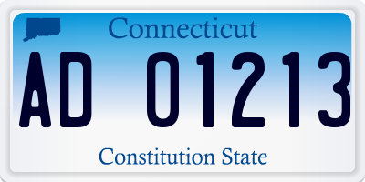 CT license plate AD01213