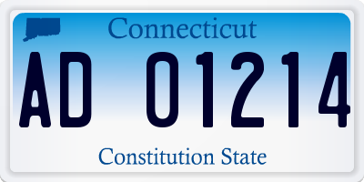 CT license plate AD01214
