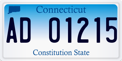 CT license plate AD01215